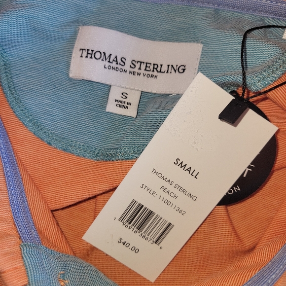 Thomas Sterling Men's Peach All Day Comfort Polo Collar Tee Size S NWT - Picture 14 of 14